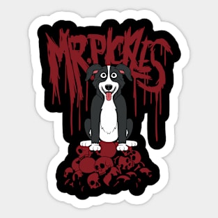 Cute Dog With Skull Horror Sticker